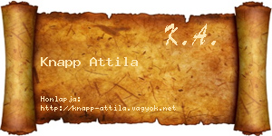Knapp Attila névjegykártya